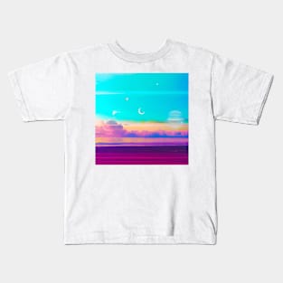 AM LoFi chromatic clouds Kids T-Shirt